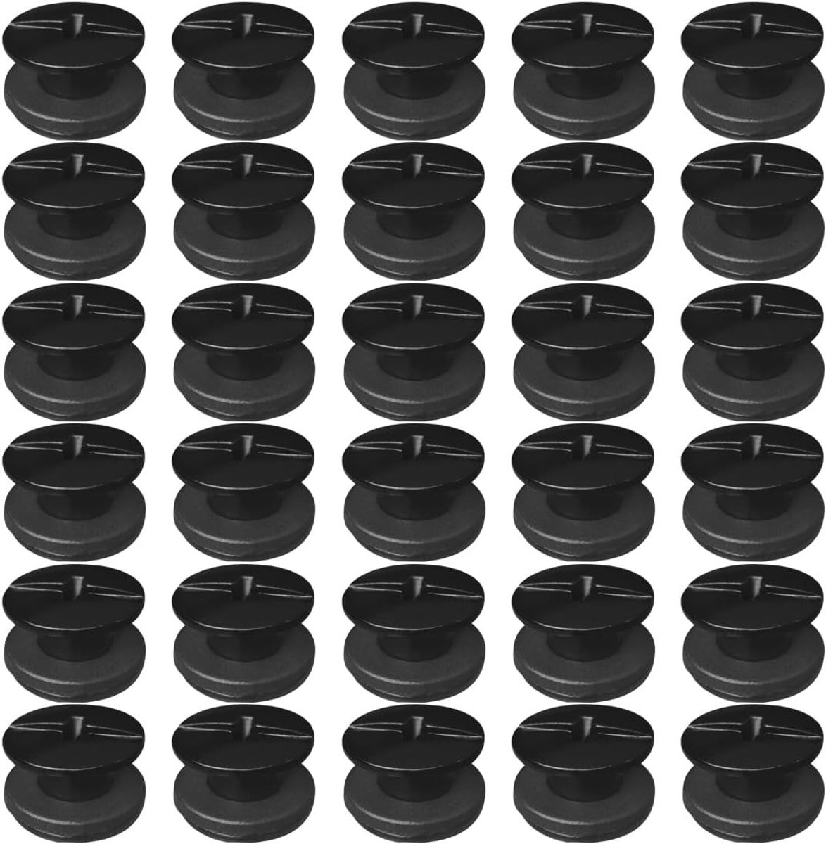 Boekschroeven 30 Stuks RVS M5 x 4 mm Voor Boekbinders, Leer, Tassen en Rugzakken (Matte Zwart)