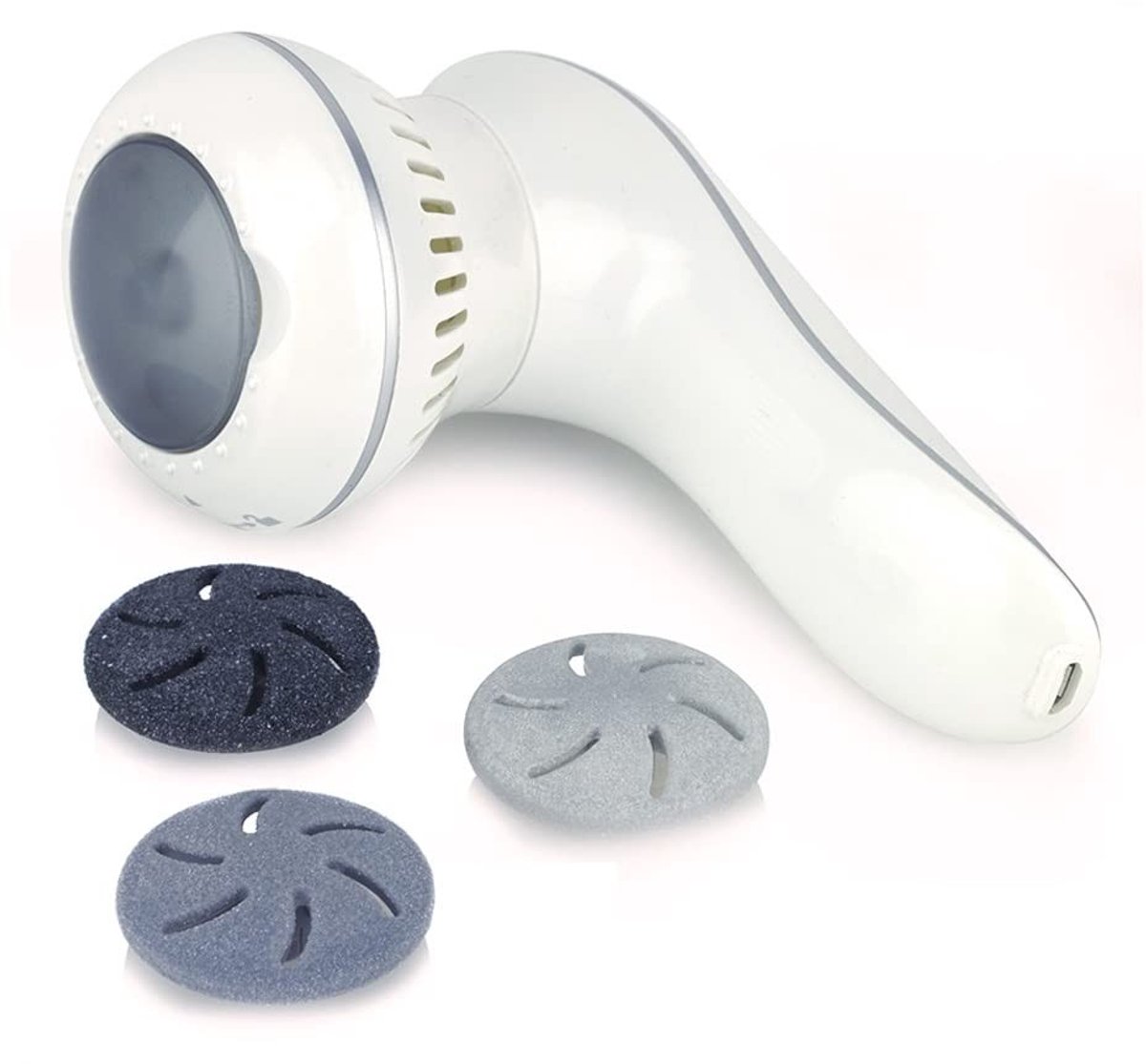 Elektrische Voetvijl met Oplaadbare Batterij - 3 Rotating Quartz Cups