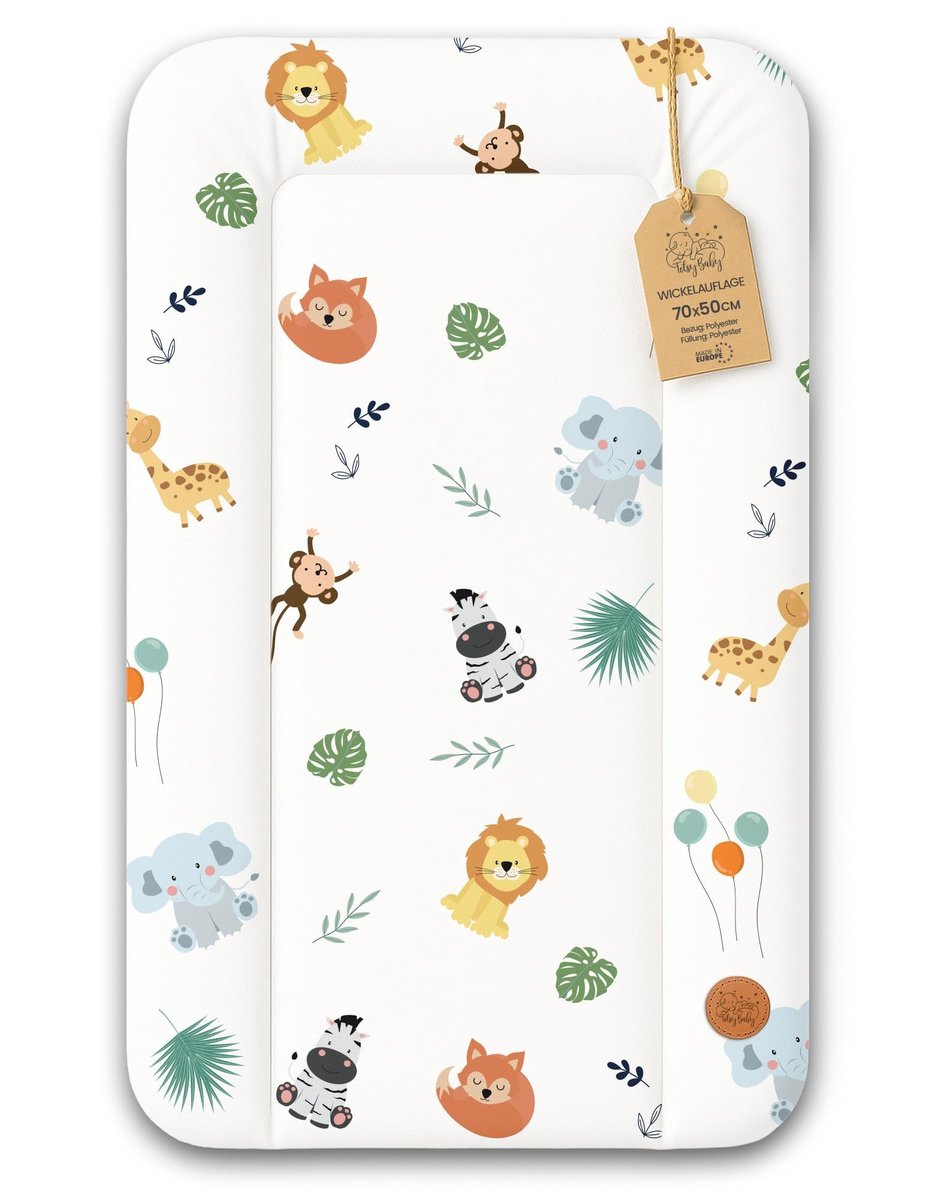 Verschoonmat - Waterproof en Wasbaar - 70x50 cm - Safari