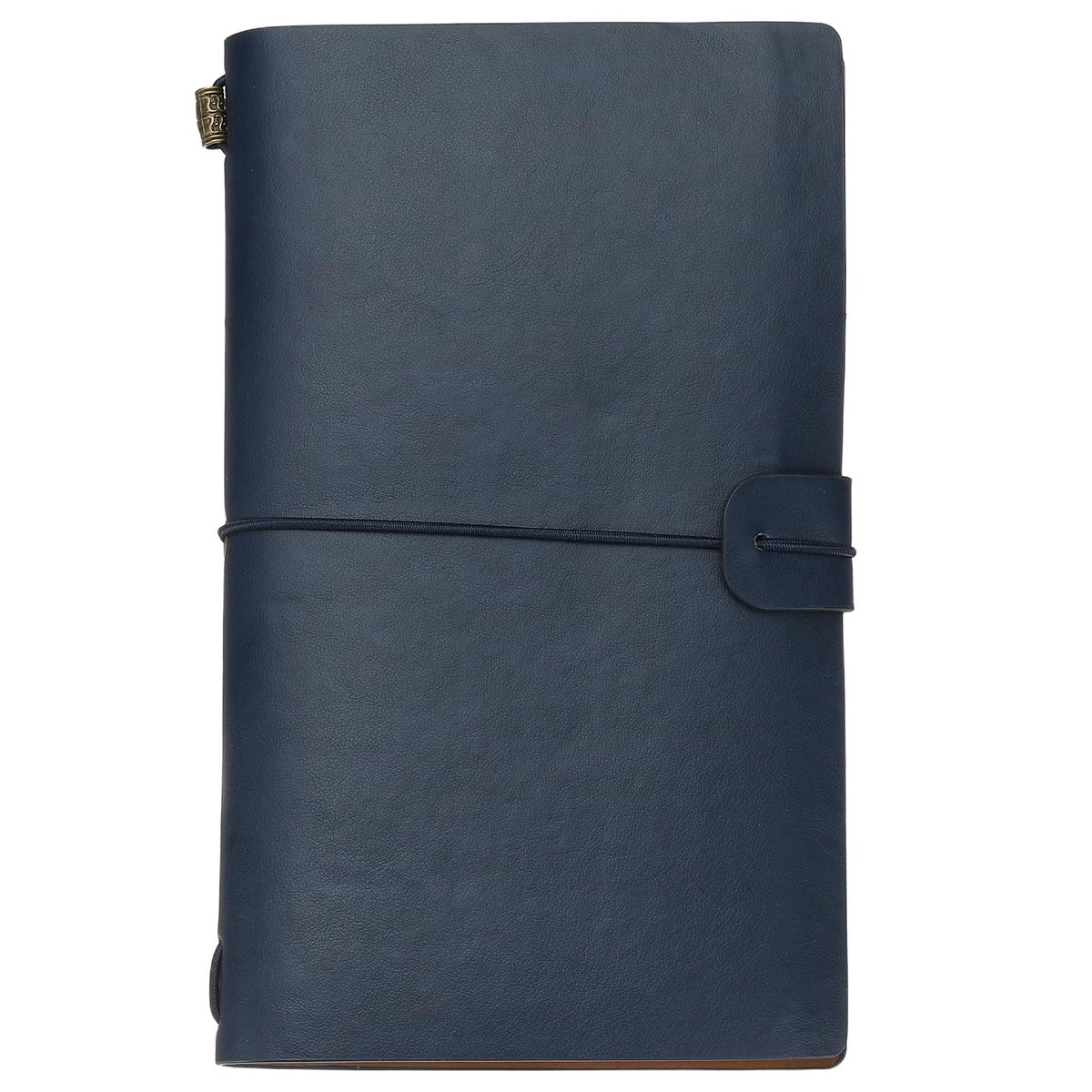 Vintage Retro PU Leather Notebook - Donkerblauw, herbruikbaar