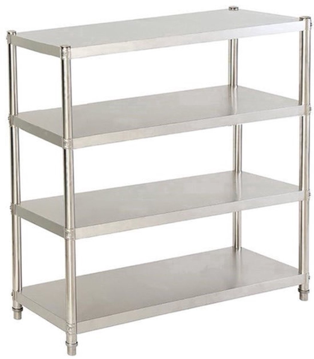 Keukenrek – Opbergrek – Gootsteenkast Organizer – Keukentrolley – Keukenorganizer – RVS Staal – 4 Niveaus – Max. 50 kg Draagvermogen