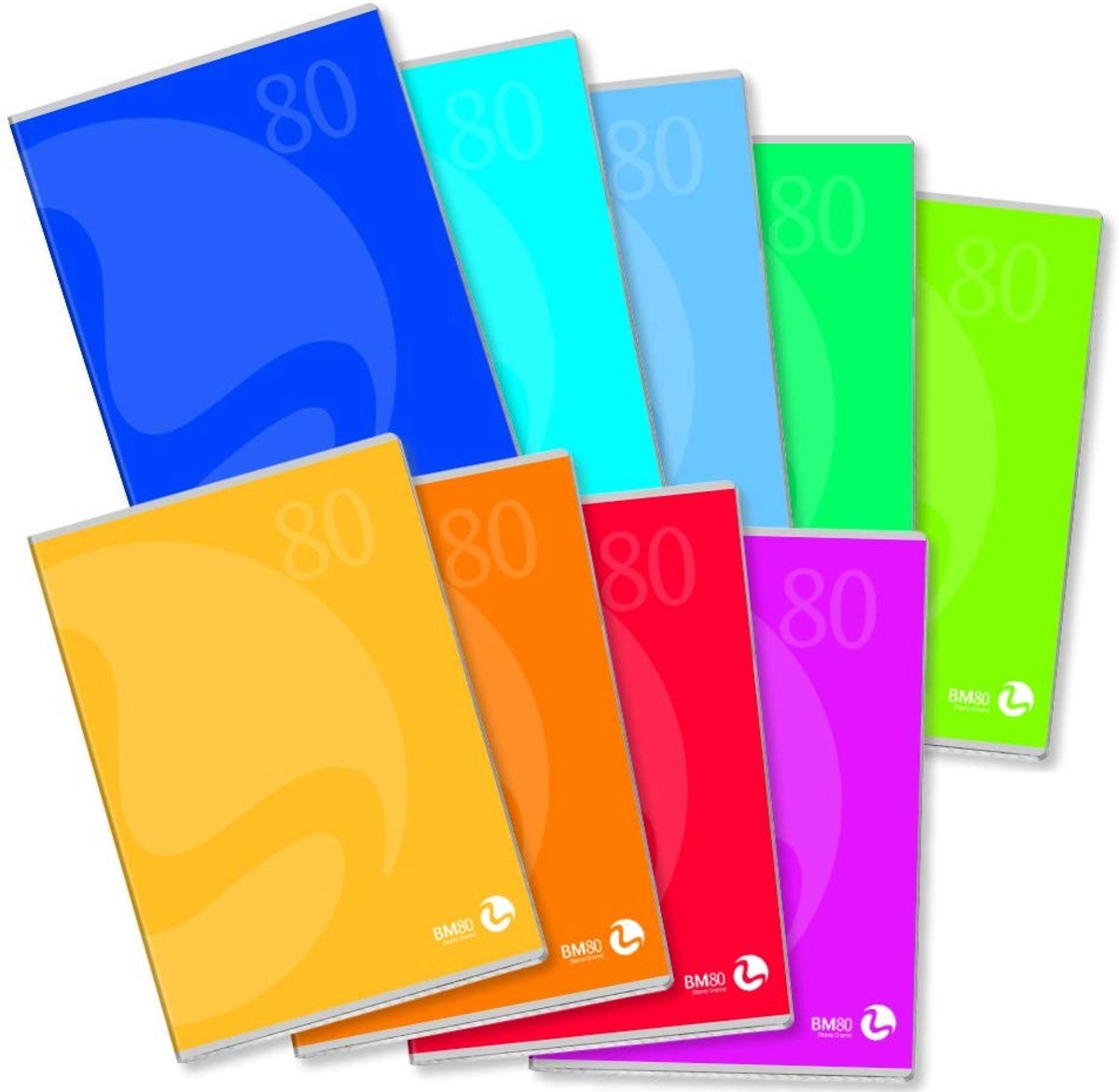 A4 Notitieboek met Geperforeerd Papier - 12 Kleuren
