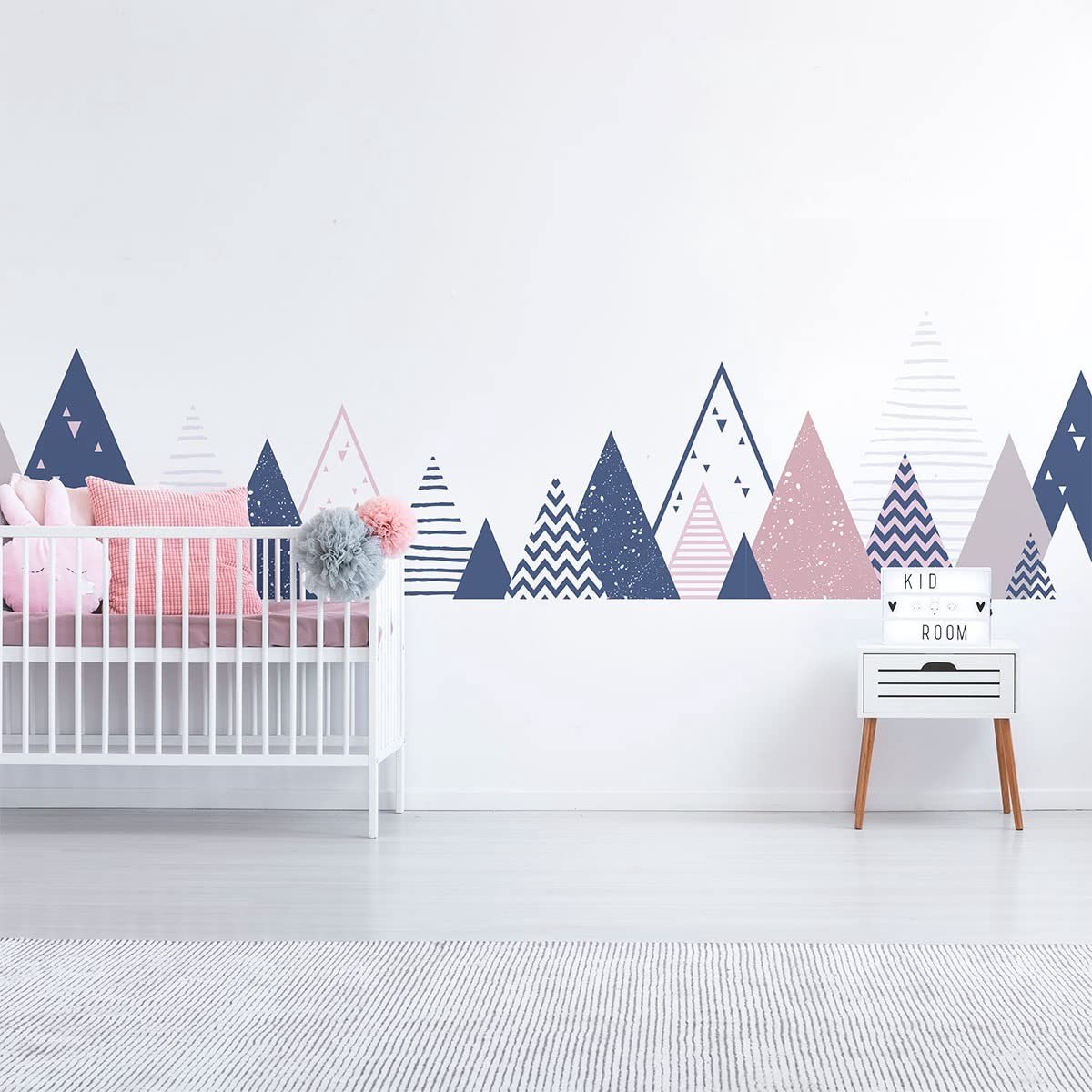 Wandsticker voor Kinderen - Scandinavische Bergen - 100 x 170 cm