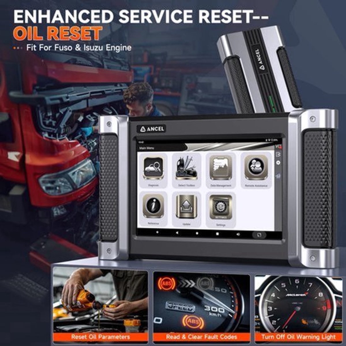 Diagnose- En Service Scanner – Diagnoseapparaat – Foutcode Lezer – Truck Scanner – 24V Systemen – DPF Regeneratie – Service Reset