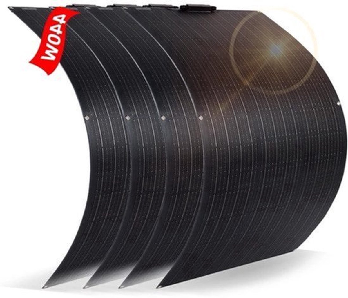 Zonnepaneel - Opvouwbaar zonnepaneel - zonnepanelen compleet pakket - Monokristallijn silicium - 110W per paneel - 440W Totaal- 18V - Zwart