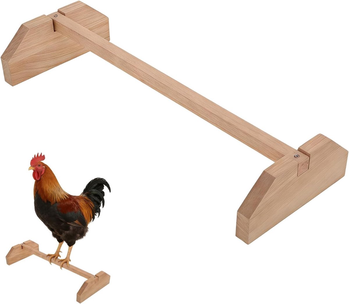 Natuurlijke Houten Roestbar voor Kuikens - Sterke Jungle Gym en Speelgoed voor Broeder Coop en Training