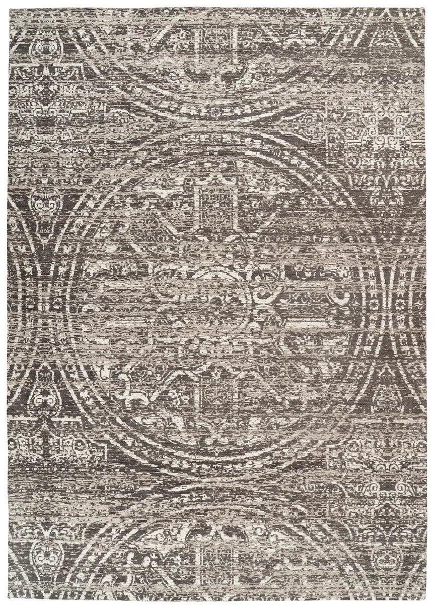 Dutch XXL Vintage Vloerkleed | Tapijt | Davis | Cirkel | Grijs | 160x230 cm