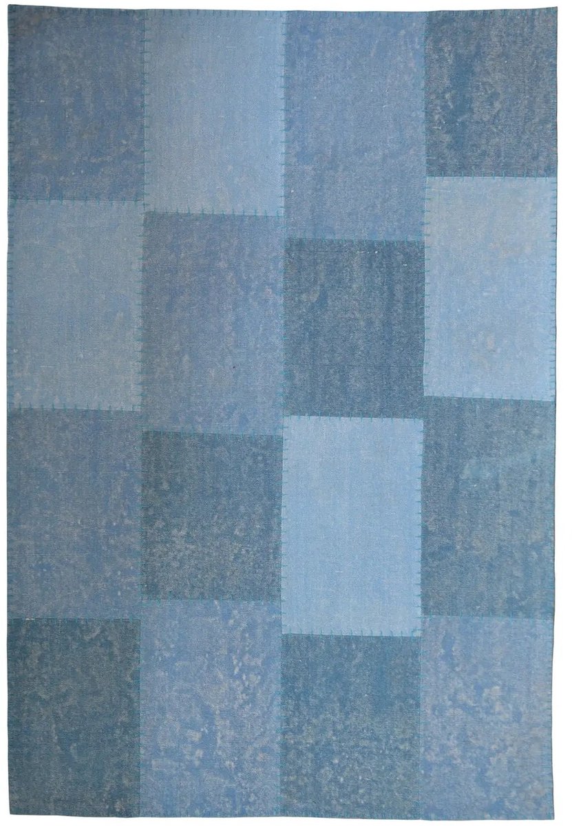 Retro Vloerkleed | Tapijt | Lyrical | Patchwork | Multi/Blauw | 120x170 cm