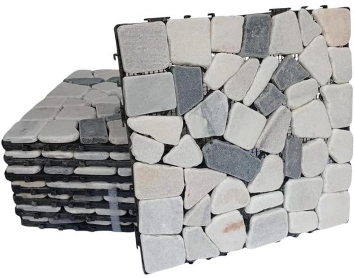 WPC Vloertegels - Composiet Tegels - Terras Aankleden - Antislip Houtlook - 16 stuks - Echte steen