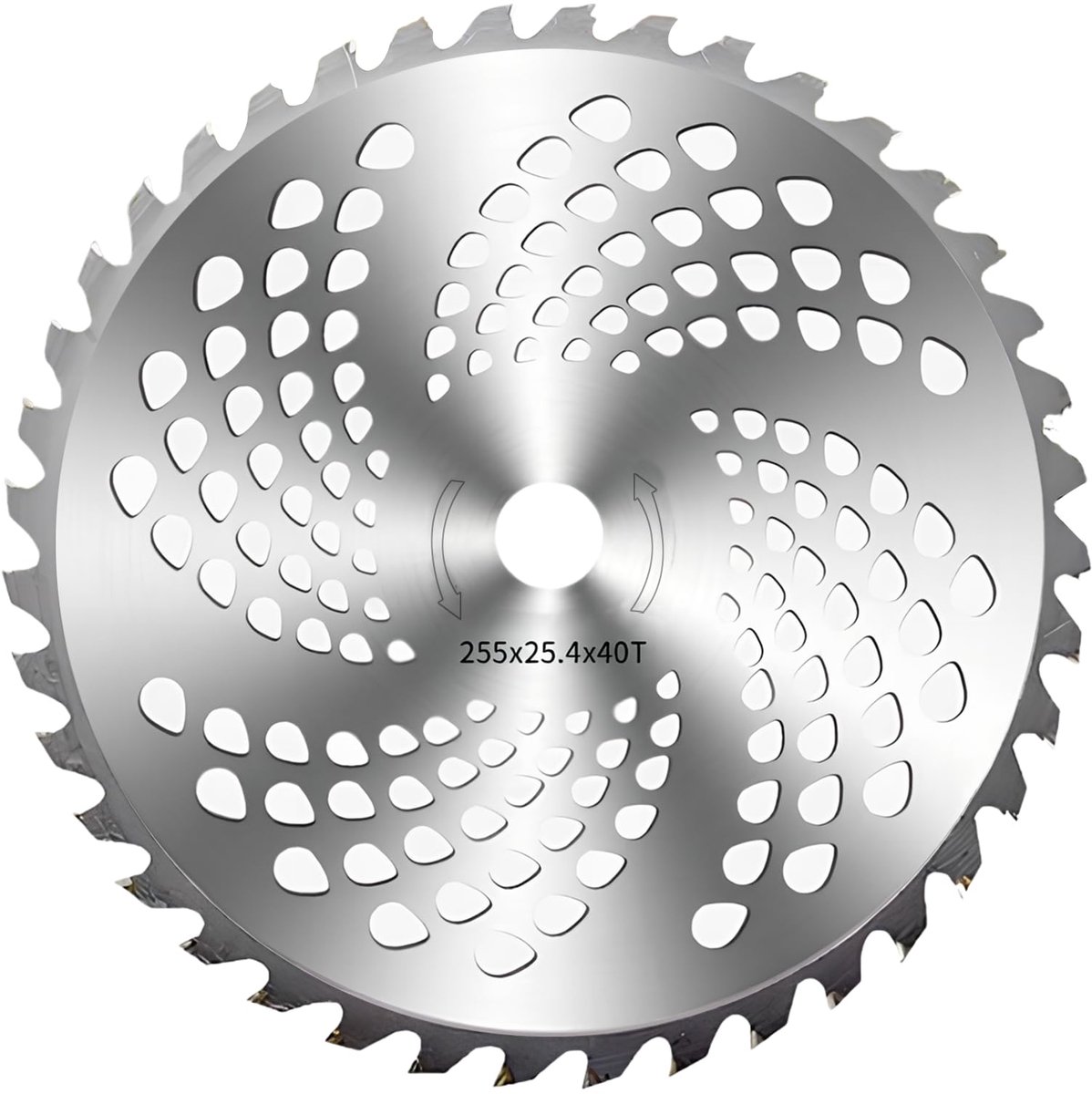 Bosmaaier mes 255 x 25,4 mm, 40 tanden hardmetalen zaagblad voor bosmaaier, robuust cirkelzaagblad compatibel met - ShopVlot