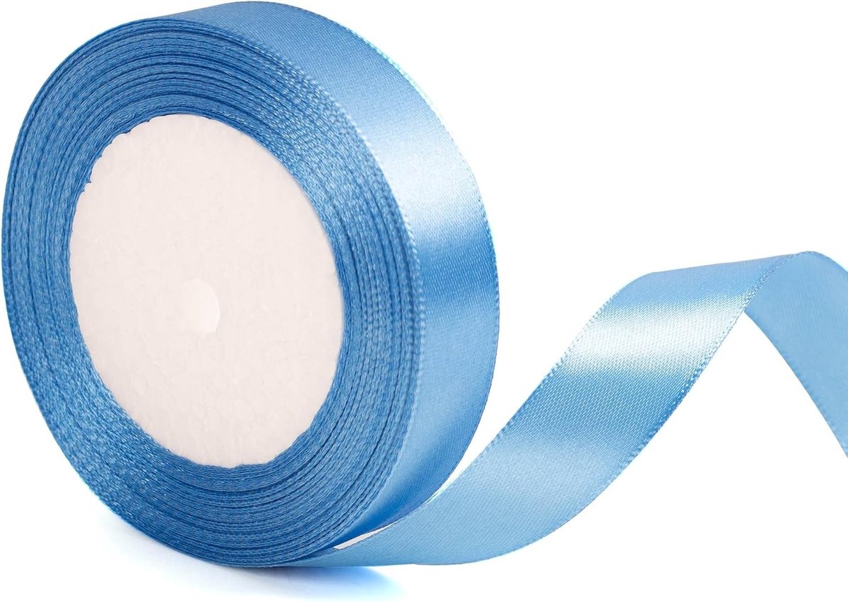 20mm Brede Linten voor Cadeauverpakking - 22m Blauwe Lint voor Kerst, Bruiloften en Knutselen