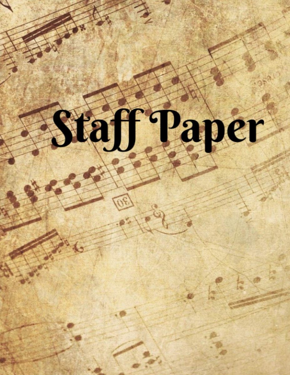 Staff Paper: Blank Manuscript music note paper, 8.5x11, 125 pages, Music Notebook for songwriters - ShopVlot