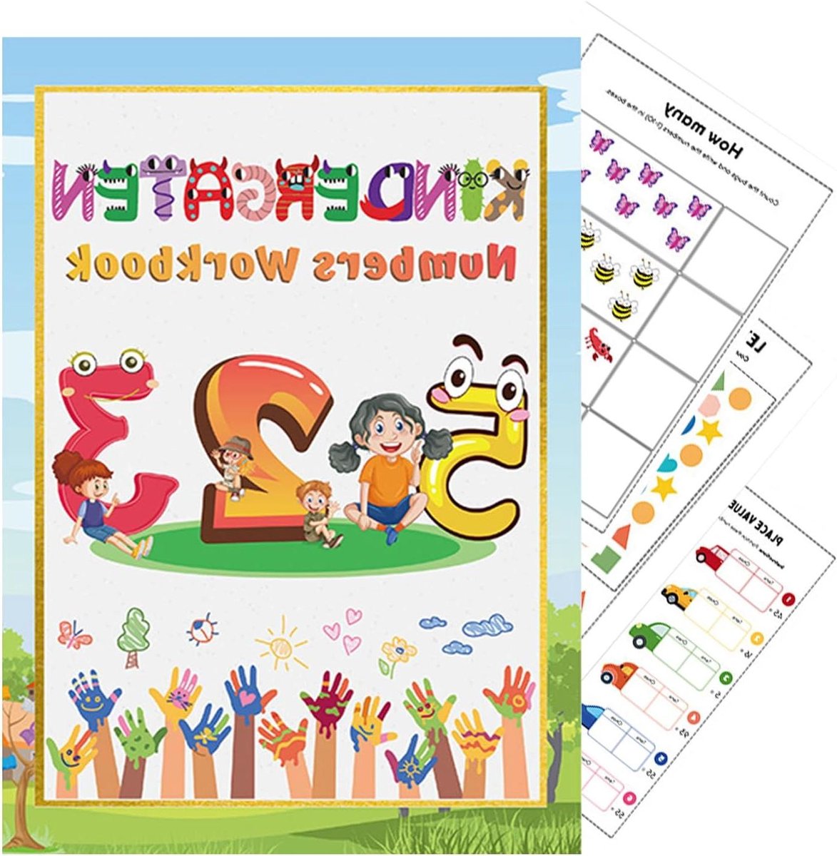 Leerboek Kleuterschool - Oefenschrift Kinderen - Spelenderwijs Leren - Interactieve Leermethode - 25 x 18 cm - Multicolor