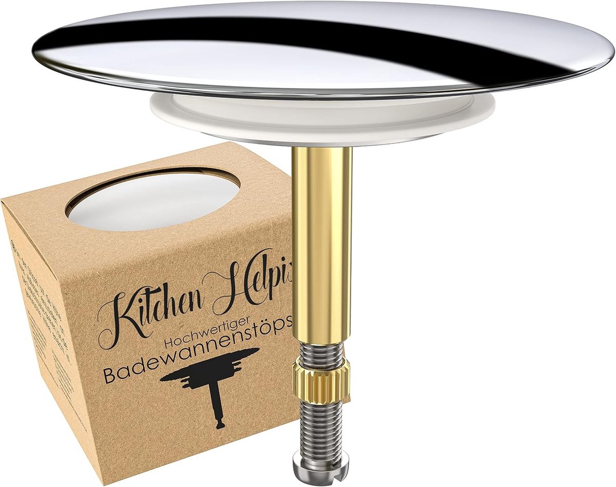 Badkuipstop - 1 pc - ⌀ 72 mm - Universele en Verstelbare Afdichting - Voor Badkuipen