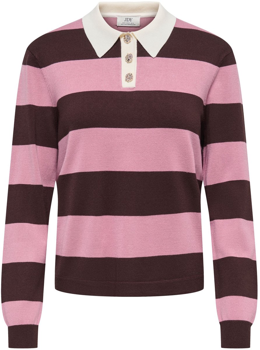 JdY - JDYMELANY L/S POLO PULLOVER KNT Dames Poloshirt