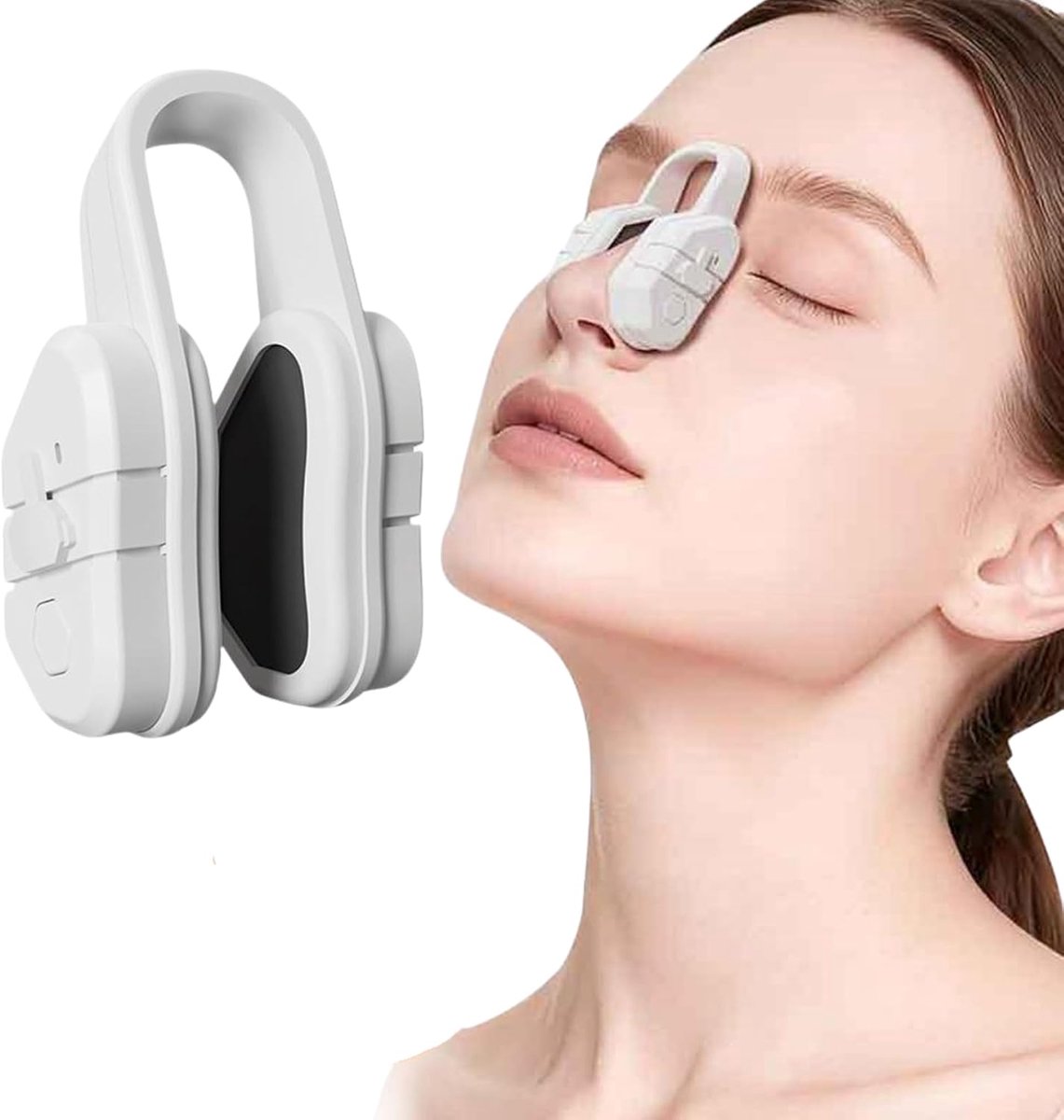 EMS Neusvormer – Elektrische liftclip, neusbrugrichter en afslankapparaat – Verstelbare corrector, 5 standen microstroom gezichtsmassageapparaat voor mannen en vrouwen