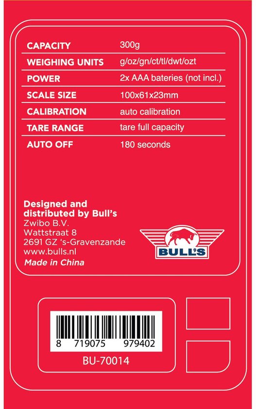 Bull's Darts Pocket Scale van Bull's — afbeelding 3