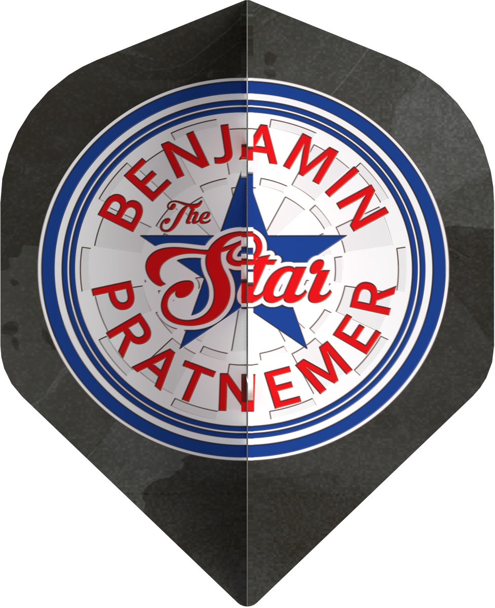 Bull's Benjamin Pratnemer 90 Grey NO2 - Dart Flights