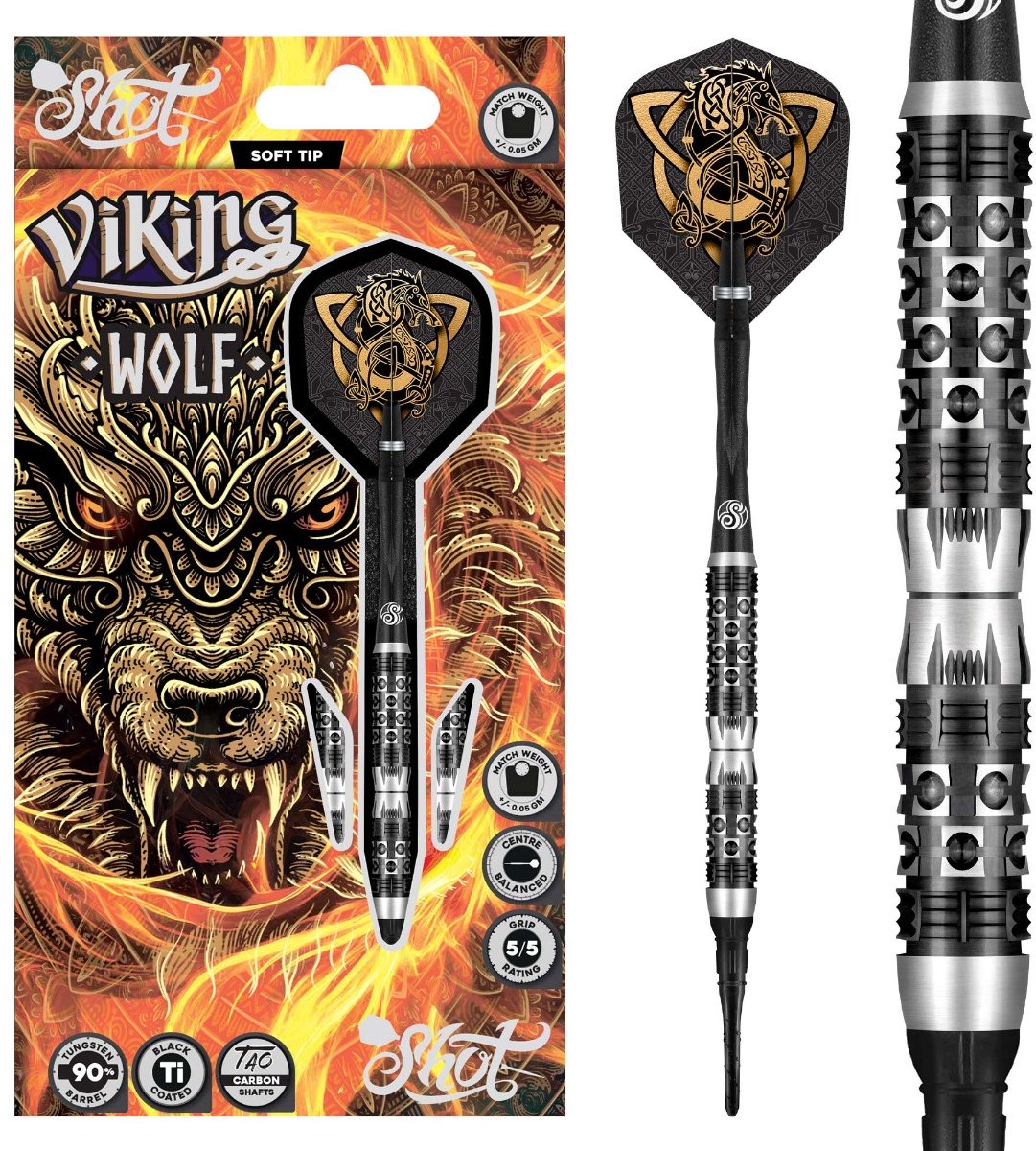 Shot Viking Wolf 90% - Soft Tip Darts