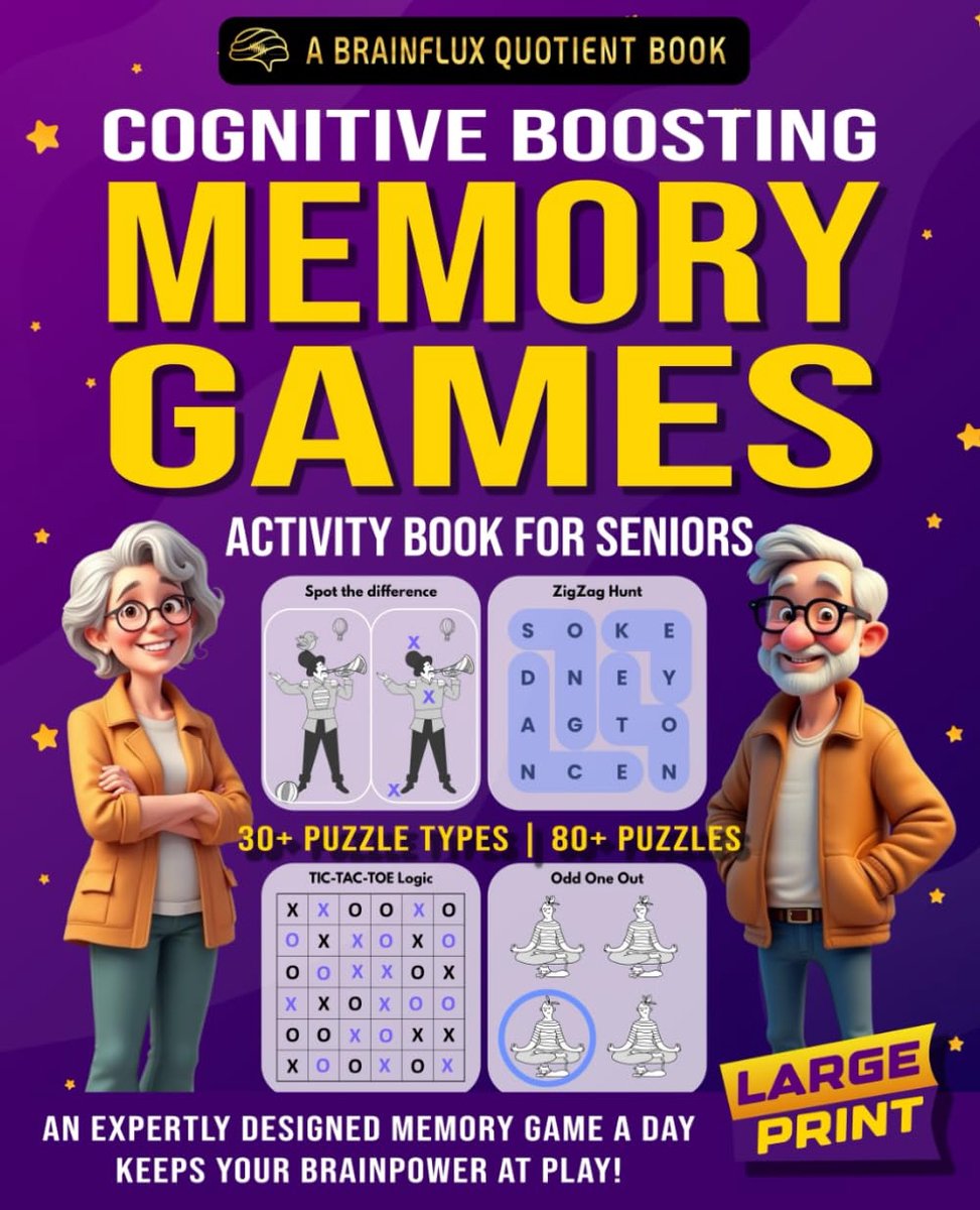 Memory Activity Book for Adults: Large Print Brain Games, Fun Puzzles, and Mental Exercises for Enhanced Cognitive - ShopVlot