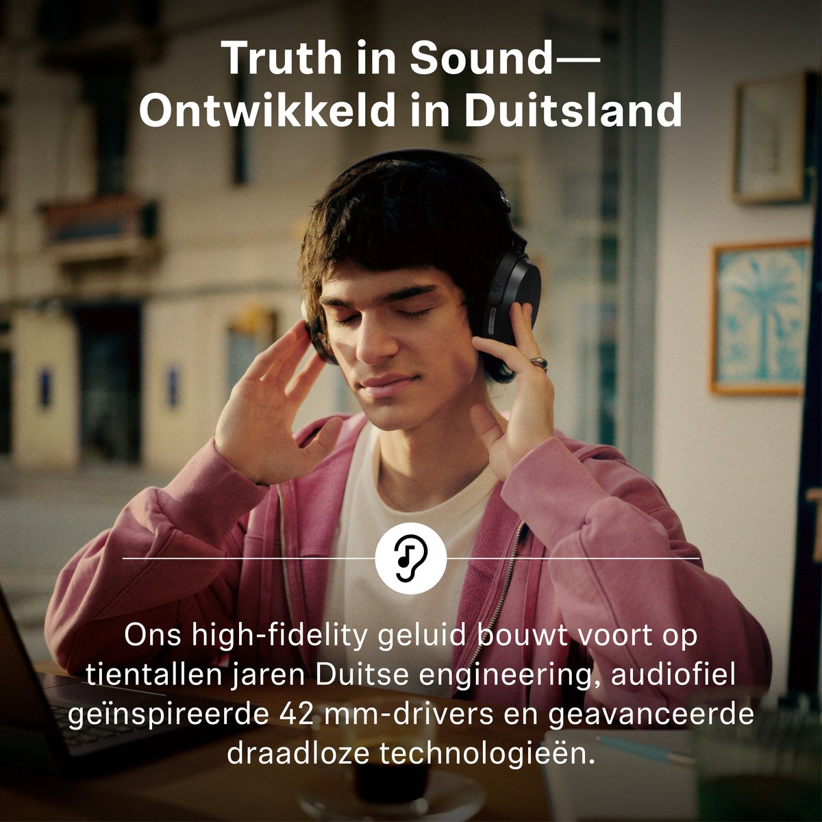 Sennheiser MOMENTUM 5 Wireless White - Draadloze over-ear koptelefoon met Noise Cancelling - Bluetooth - 8 microfoons - Hi Res - Dolby audio thumbnail 6