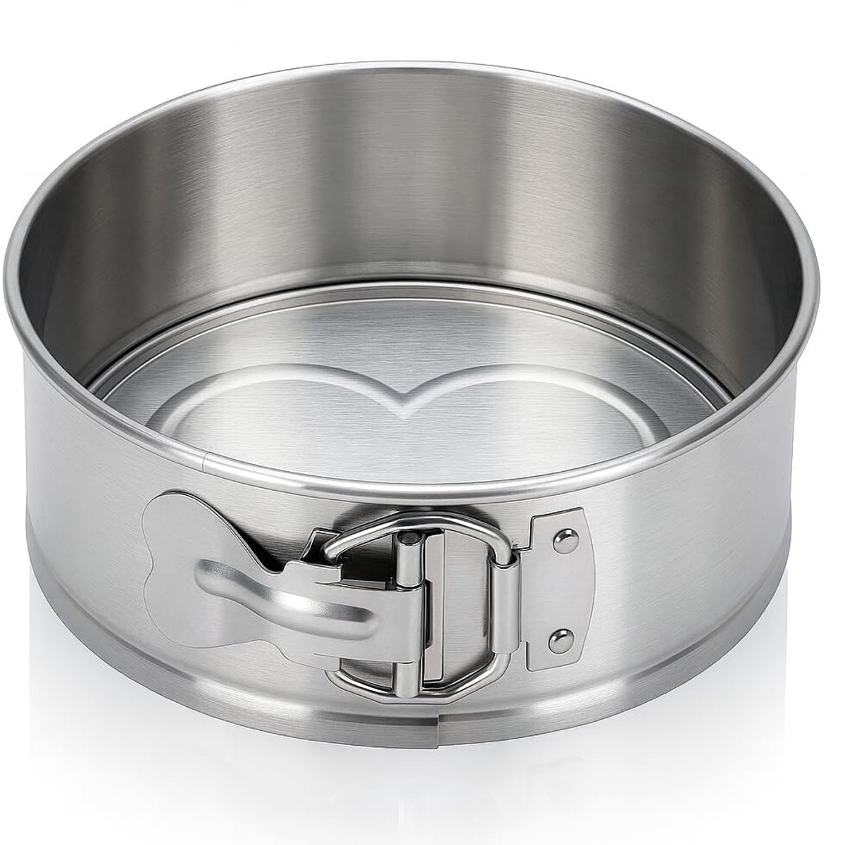 Famanu – Mini springvorm van roestvrij staal, ongecoat, ronde bakvorm van 18 cm voor taarten