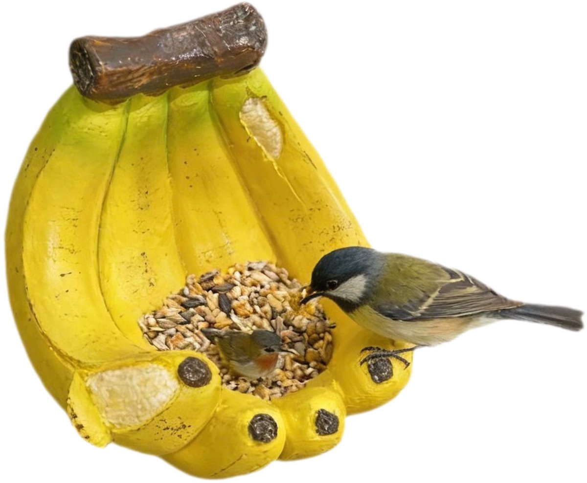 Decoratieve Vogelvoederhouder Banaan Vorm - Hanging Vogelschaal Voor Tuin, Balkon en Bomen-Leuke Banaan Vogelvoederbak, Water- en Voederhouder Voor Wilde Vogels