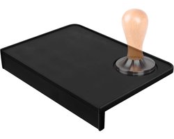 Siliconen koffietamper mat met randbescherming en uitsparing, barista accessoires voor espresso en koffiebereiding