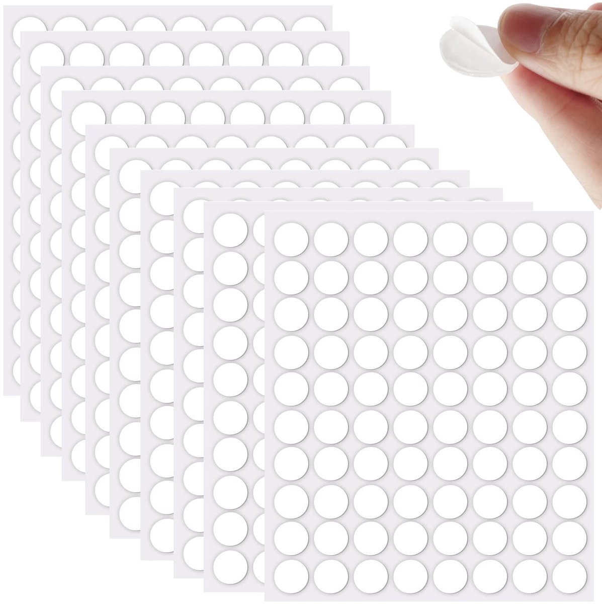 Dubbelzijdige Zelfklevende Stippen - Transparant - 10 mm - Herbruikbare Plaksticker voor Diverse Oppervlakken - Voor Creatieve Klussen