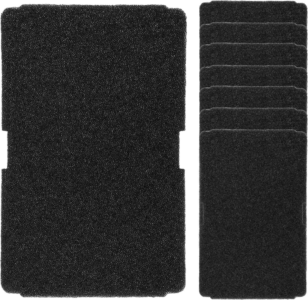 8-delige Sponsfilter Set, 240 x 155 x 11mm Sponsfilter Mat voor Wasdrogers, Geschikt voor Beko, Grundig en Blomberg, Verbeter de Luchtcirculatie en Efficiëntie