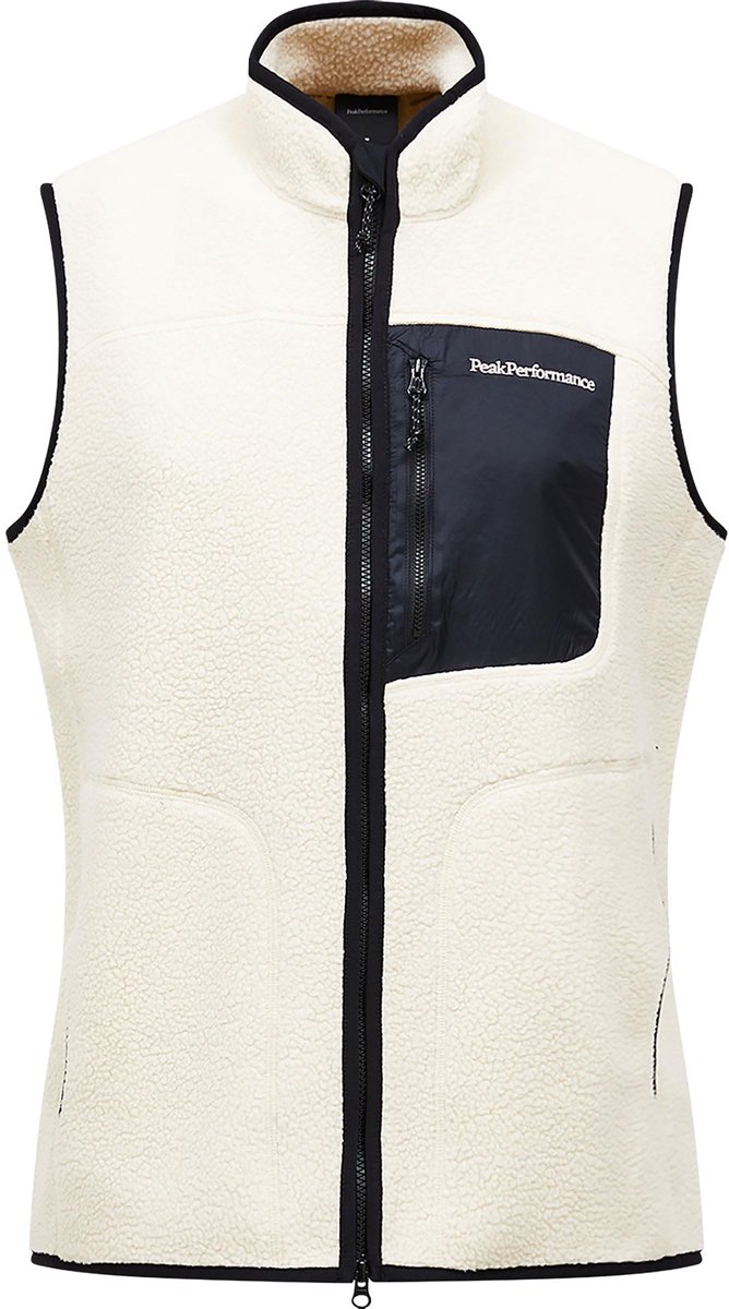 Peak Performance NatureRush - Fleece Vest - Heren - Sand Fog/Black - l