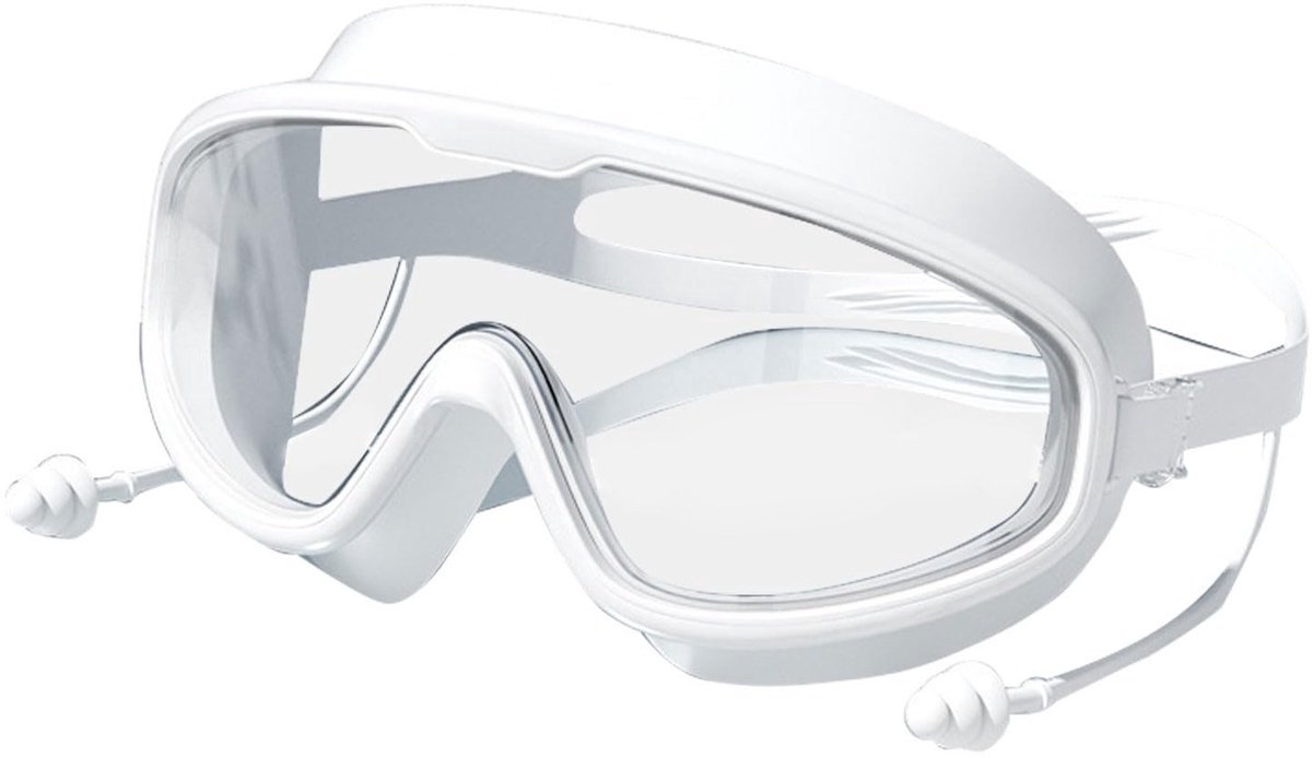 Casalora® Zwembril Volwassenen – Anti Fog Zwembril met UV400 Bescherming – Lekvrije Zwem Goggles met Breed Zicht 180° voor Heren, Dames en Jeugd – Wit