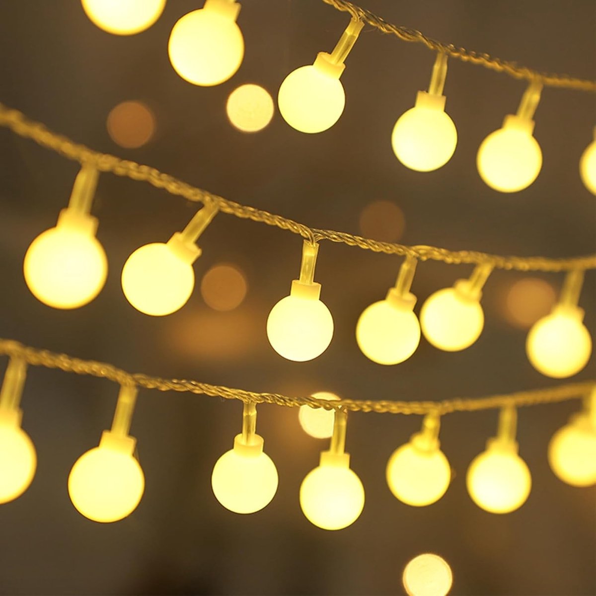 Lichtslinger kinderkamer - Warm wit - 1,5 m - 10 LED-bollen - Voor binnen en buiten