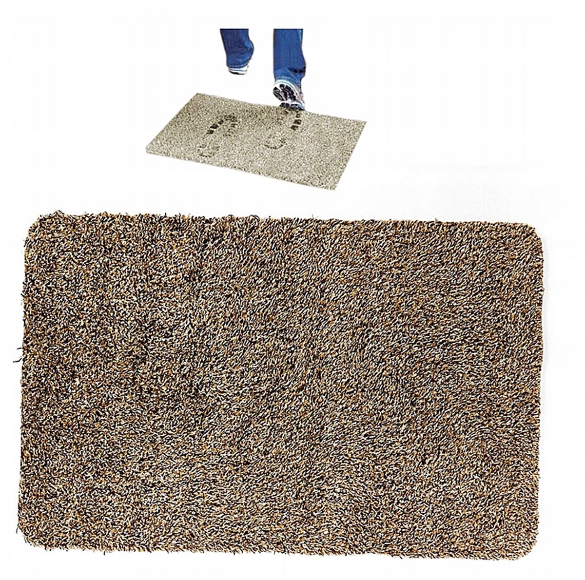 Magic Deurmat - Vuil en Vocht Absorberend - 70x46cm - Bruin
