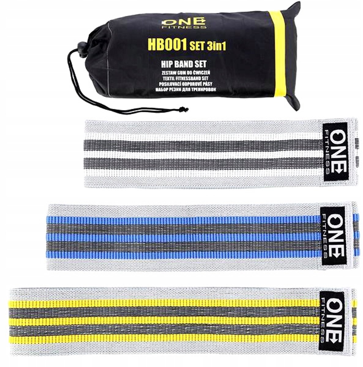 Set van 3 Materiaal Hip Bands voor Fitness & Krachttraining