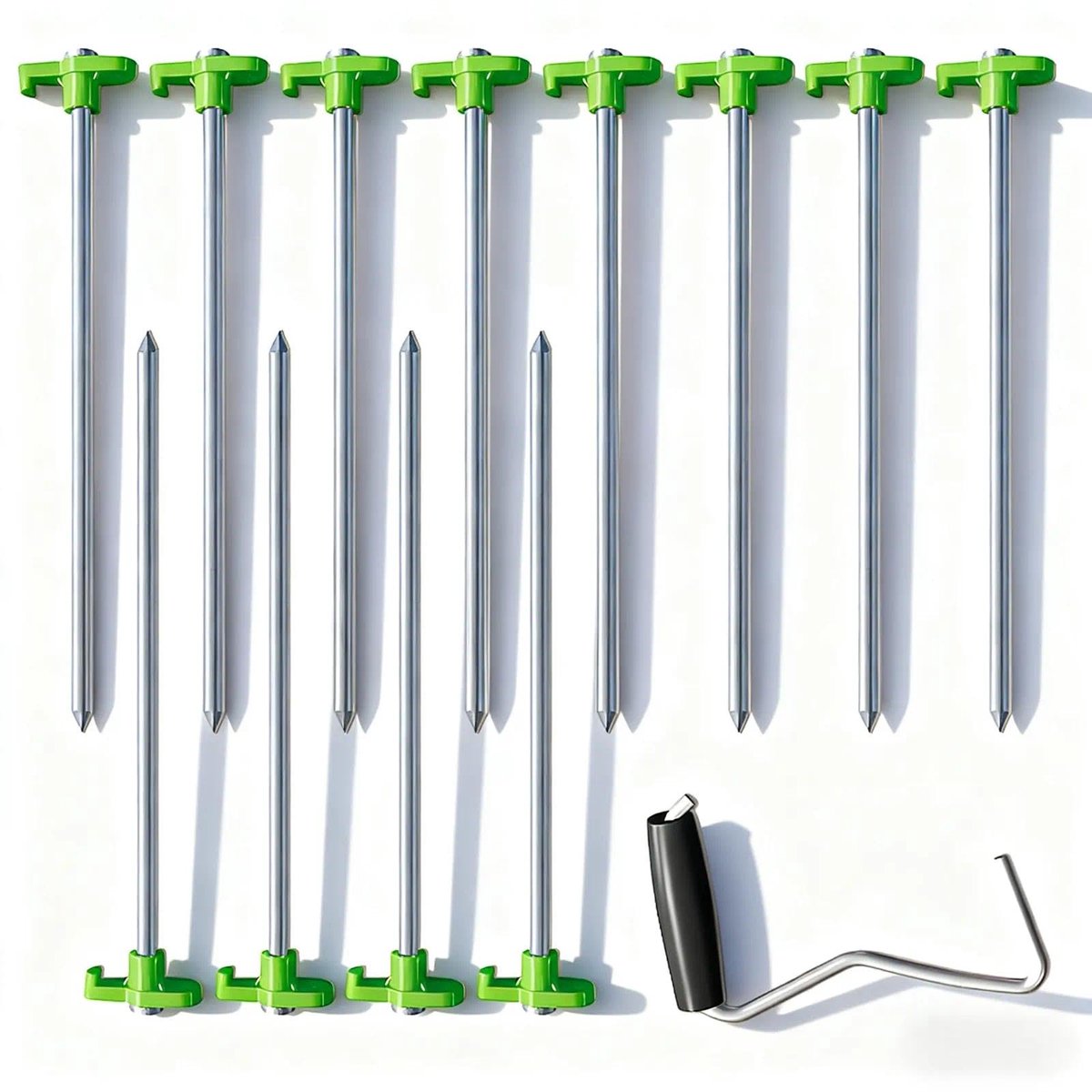 SHENGYIG 12 Stuks Tentnagels, Tentharingen, Lichtfunctie Schroefharing - ShopVlot