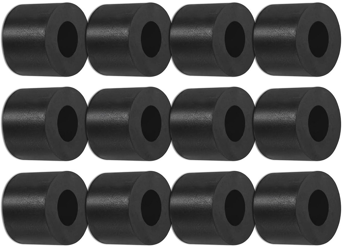 12 Stuks Rubber Isolatie Schijven 0.8 Inch OD 0.4 Inch ID 0.6 Inch Dikke Mechanische Trillingsafdichtingen en Rubber Ringen voor Thuis en Auto Accessoires - Duurzaam en Flexibel