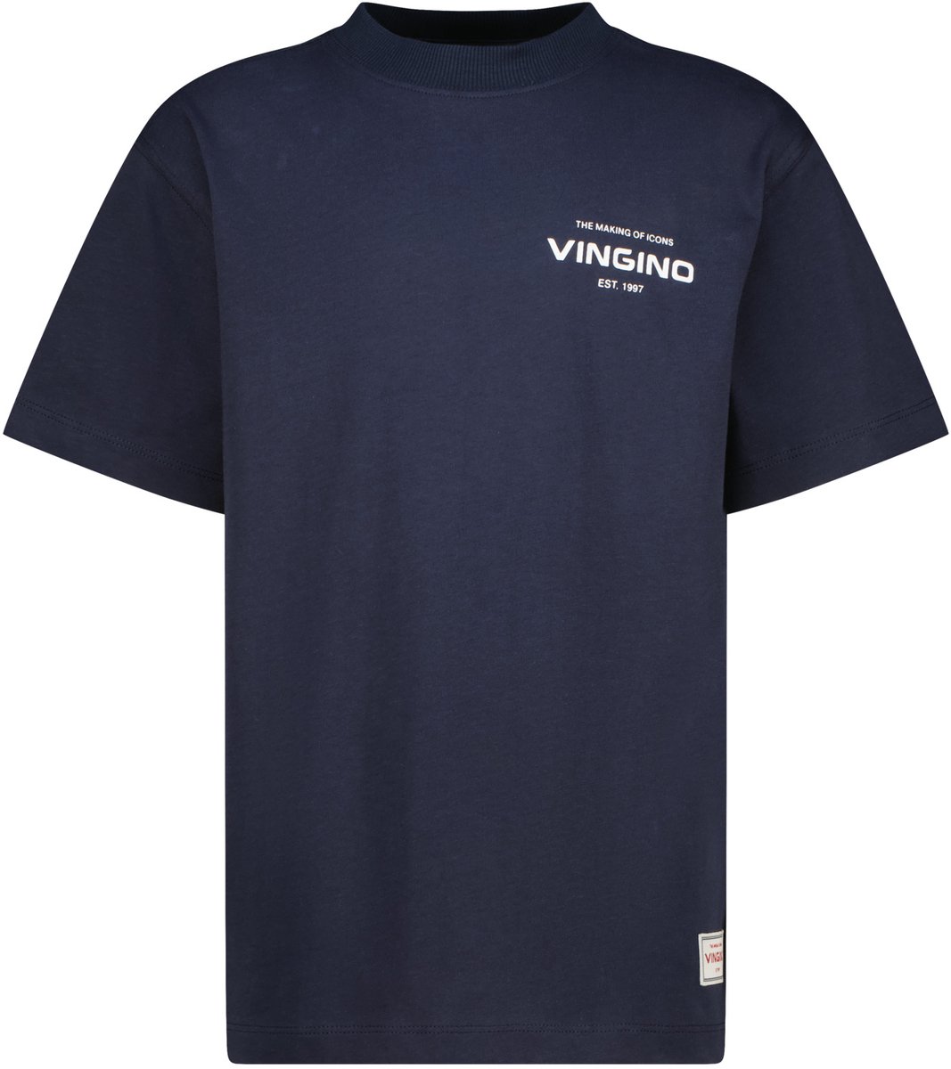 Vingino Basic Oversized Polo's & T-shirts Jongens - Polo shirt - Donkerblauw - Maat 152