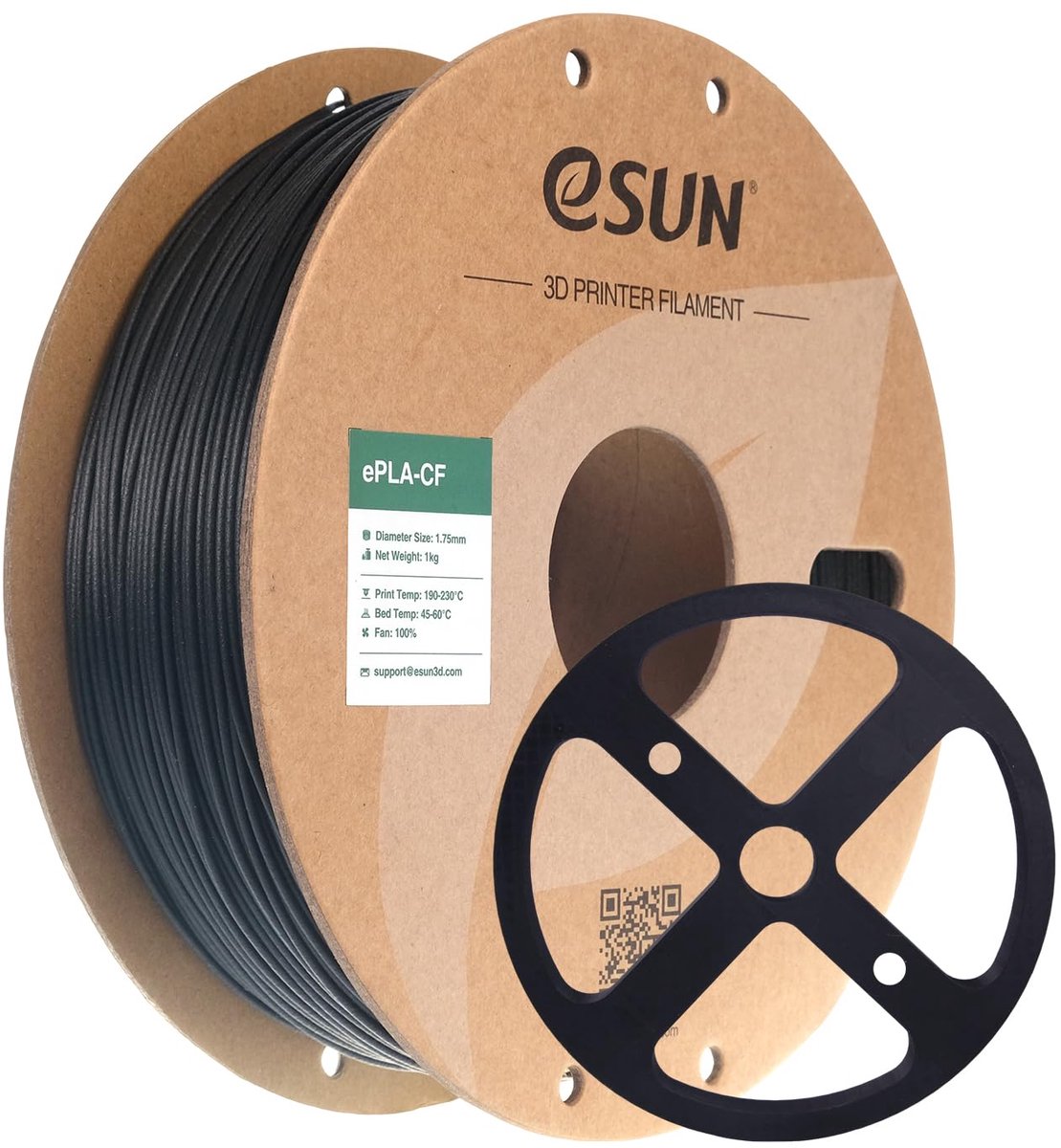 eSUN Koolstofvezel Gevuld PLA Filament 1.75mm, ePLA-CF Koolstofvezel Gevuld PLA Filament Dimensionale Nauwkeurigheid - ShopVlot