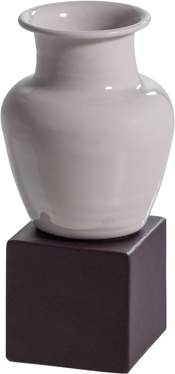 WOOOD Numo Wanddeco Set Vaas/Kubus - Metaal - Paars - 21x10x10