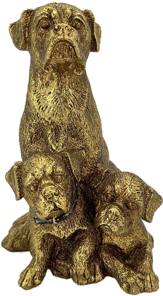 Ornament Paws honden familie goud