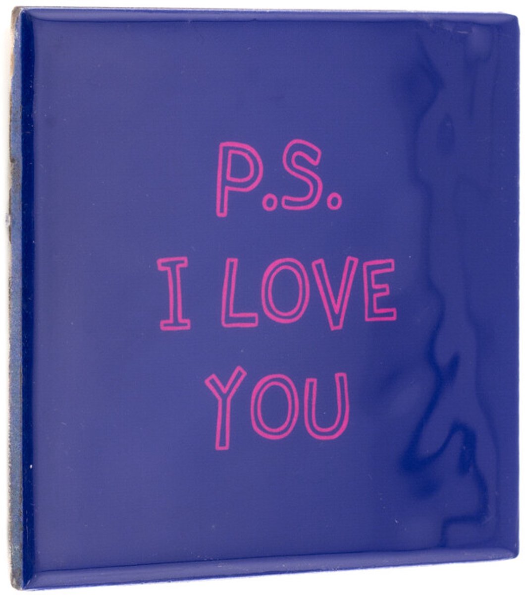 homebound by ky Homebound - Spreuktegel - P.S. I love you paars