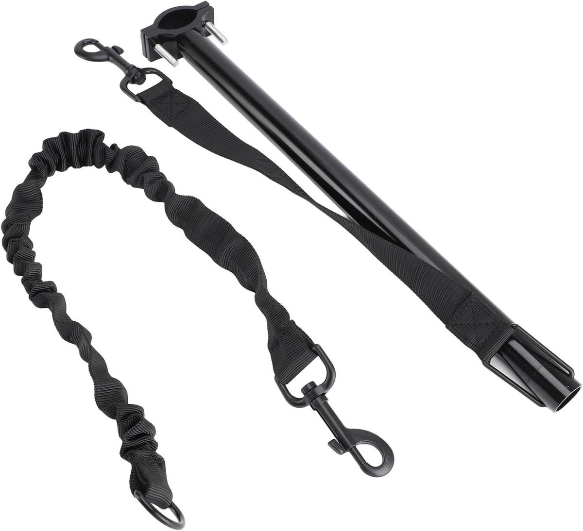 Honden Fiets Leash - Loopband Fiets - Buiten Sporten - Flexibele Veiligheid - N.v.t. - Zwart