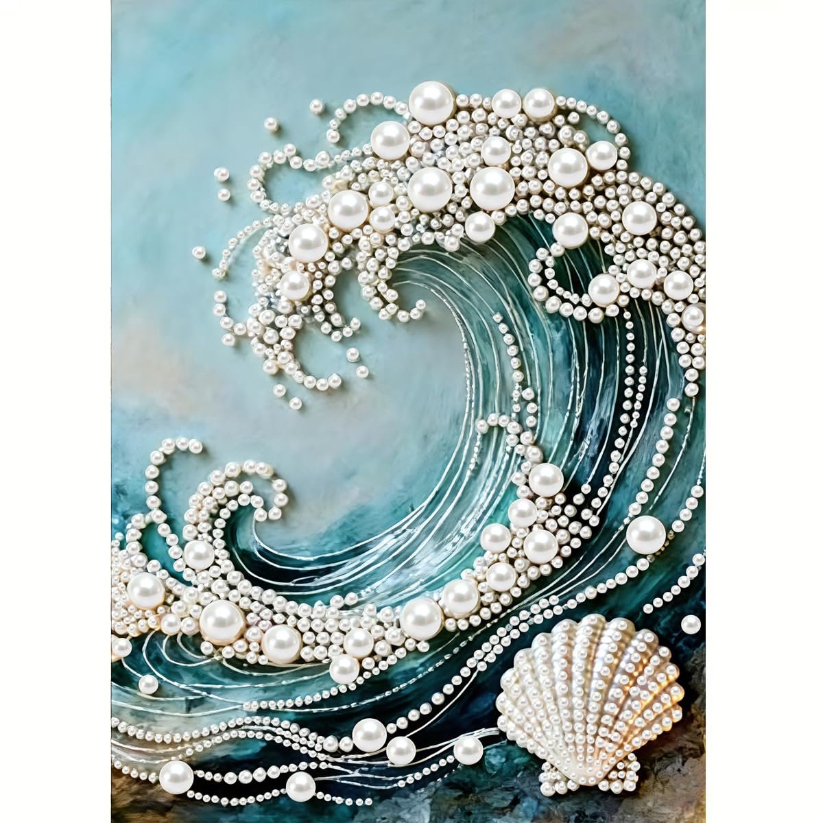 Casalora Diamond Painting Wave - 5D Diamant Schilderen - Speciale Steentjes - DIY Set - 30 x 30 cm