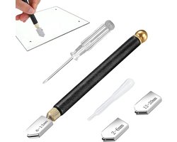 Glassnijder - Tegelsnijder - 5 Stuks - Professionele Olie Gevulde Glas Snijden - Snijdt Glas 2 mm-20 mm - Glassnijgereedschap potloodstijl - Glas snijden - Glas bewerken - Glas pen
