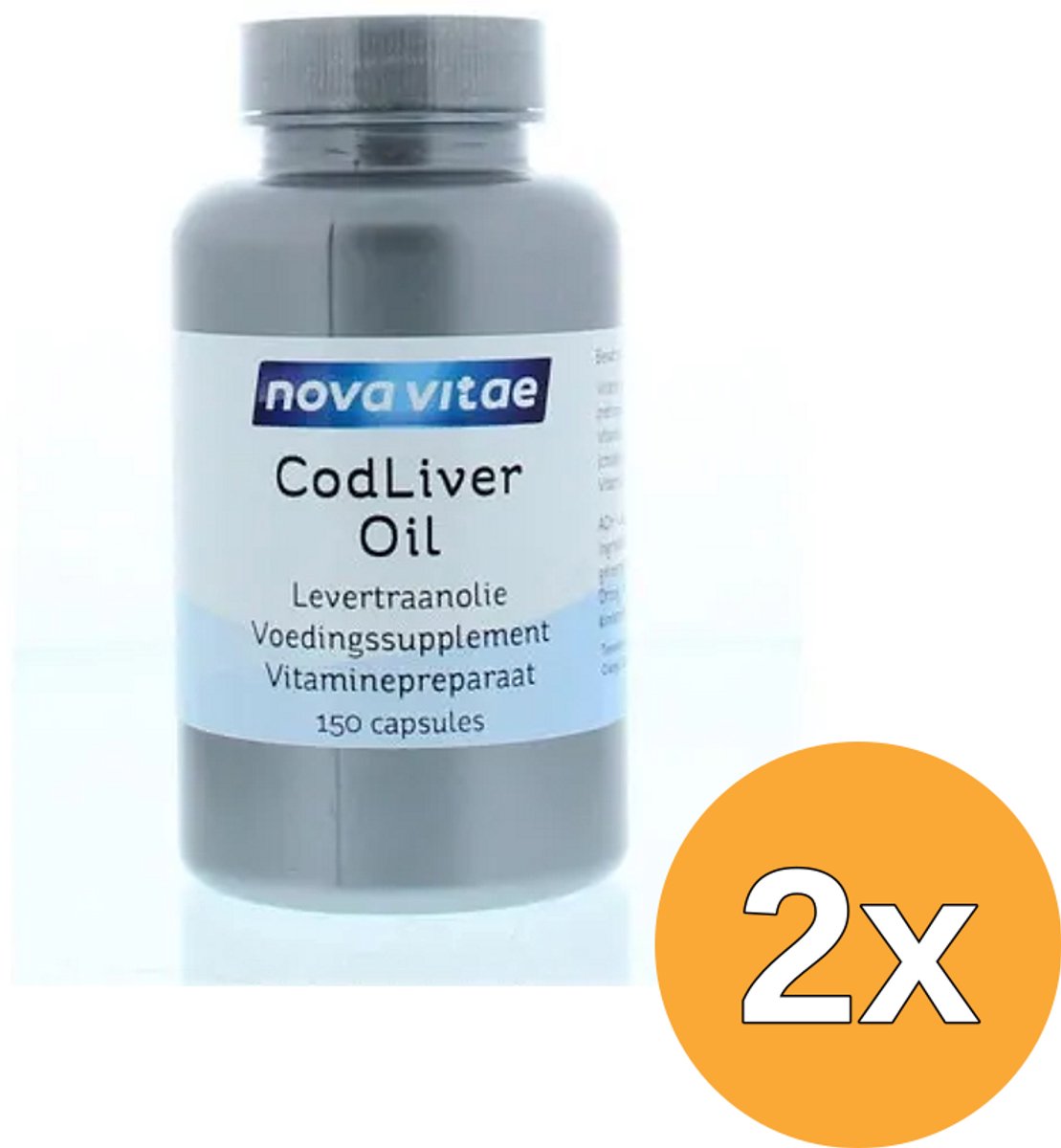 2x Nova Vitae Levertraan A & D (150 capsules)