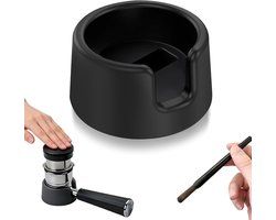 Tamper Station voor Luxe Koffie Accessoires, Tamping Station met Borstel, Verbeter Tamping Stabiliteit en Grip, Ideaal voor Barista en Koffieliefhebbers