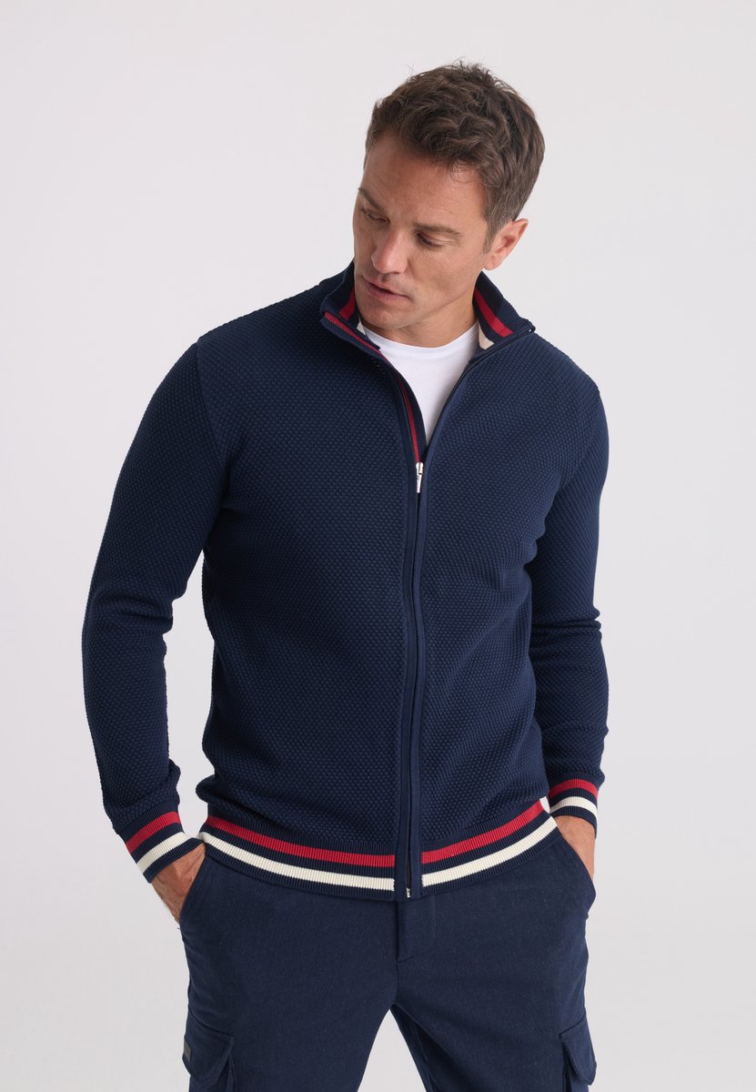 Felix Hardy Vest Met Volledige Ritssluiting - 100% Katoen Heren Navy - 2Xl