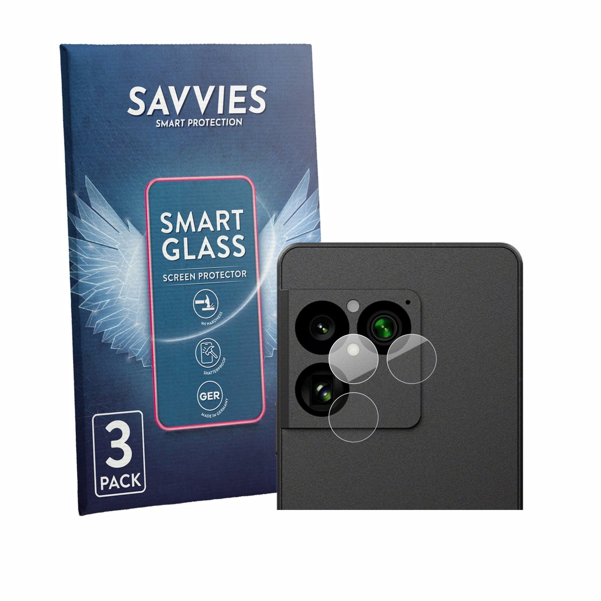 3 Stuks Savvies Screenprotector - geschikt voor Sony Xperia 1 VIII (ALLEEN Camera Lens) - beschermfolie glas transparant