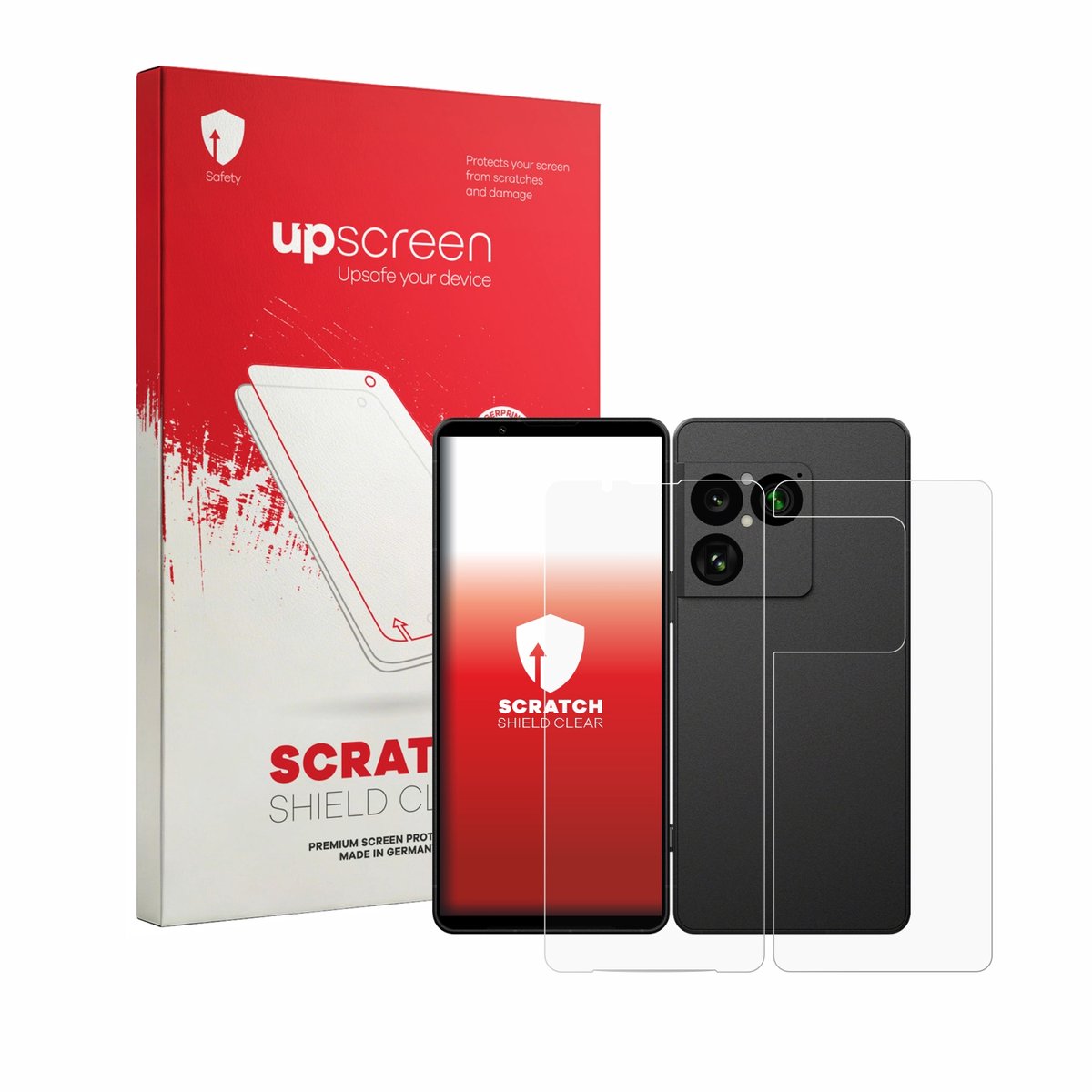 upscreen - Screenprotector voor Sony Xperia 1 VIII (Voor+Achter) - Folie Beschermfolie transparant